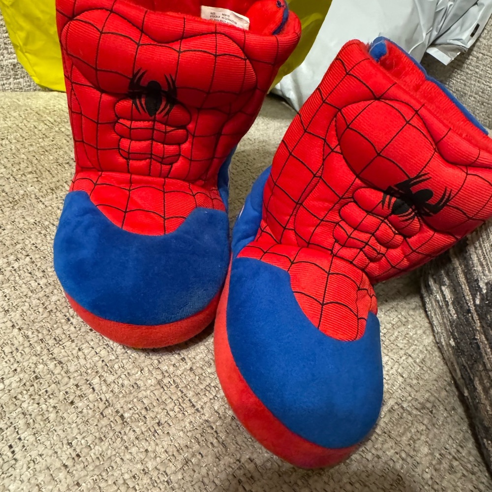 Red and Blue Spider-Man Slippers new